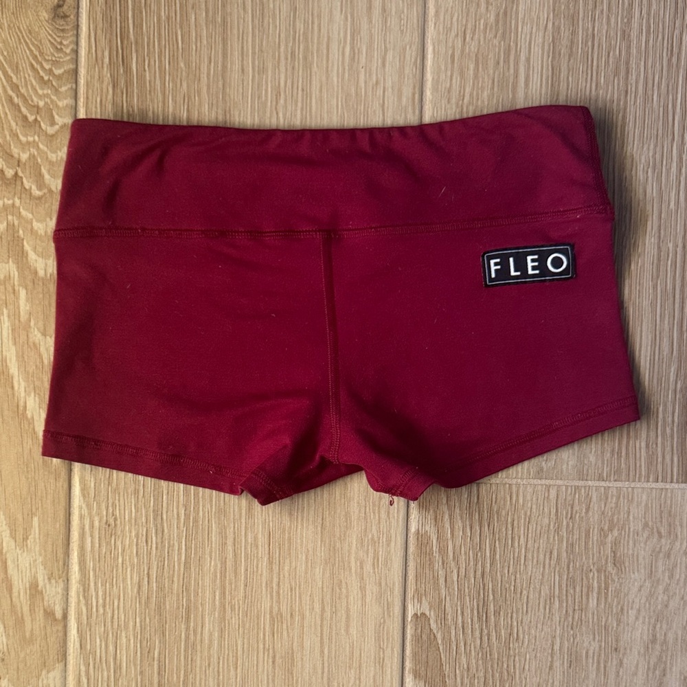Fleo Women's Deep Red Athletic Shorts